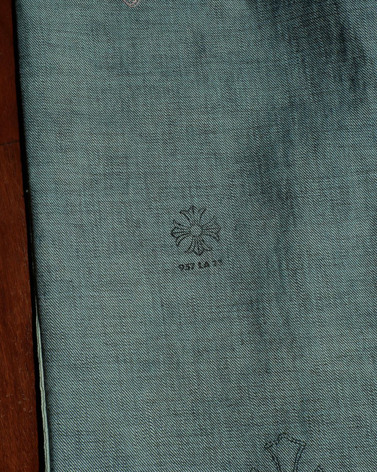 CHROME HEARTS Cross Patches Custom 1 of 1 Denim Work Pants