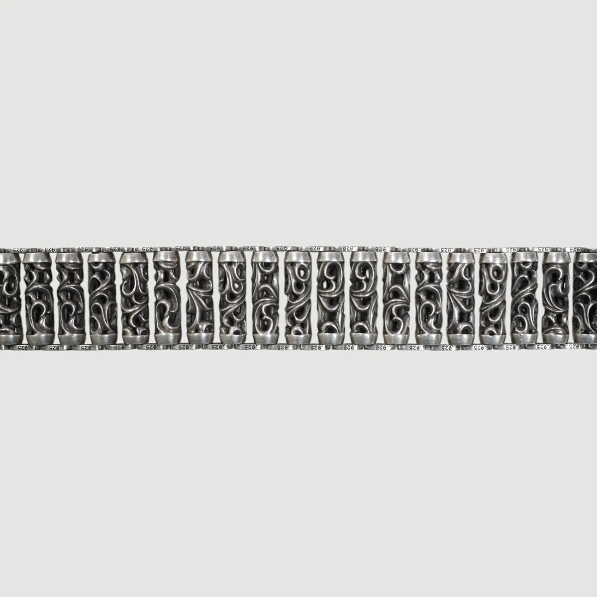 CHROME HEARTS Roller Link Belt Black Leather
