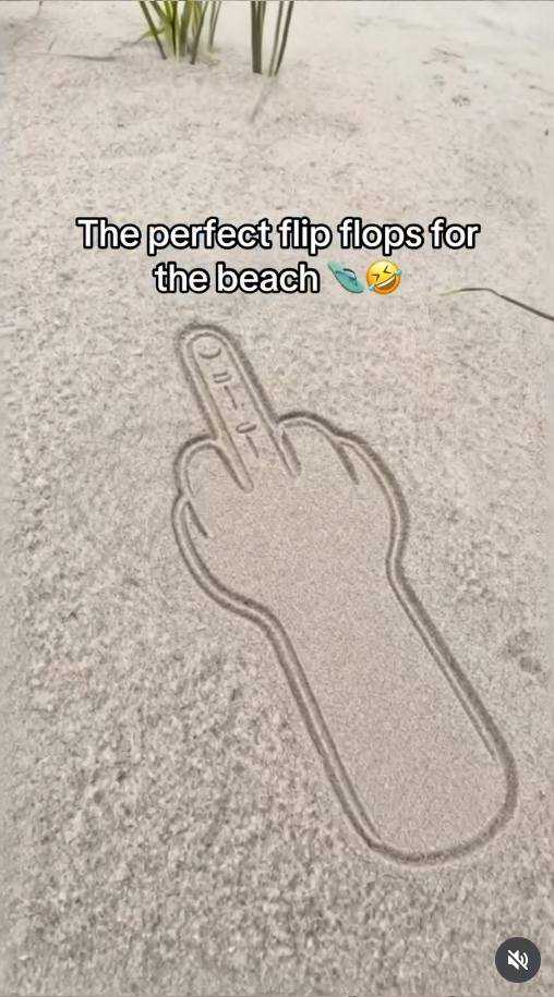 FlipOffSlides FUCK Sign Sandals