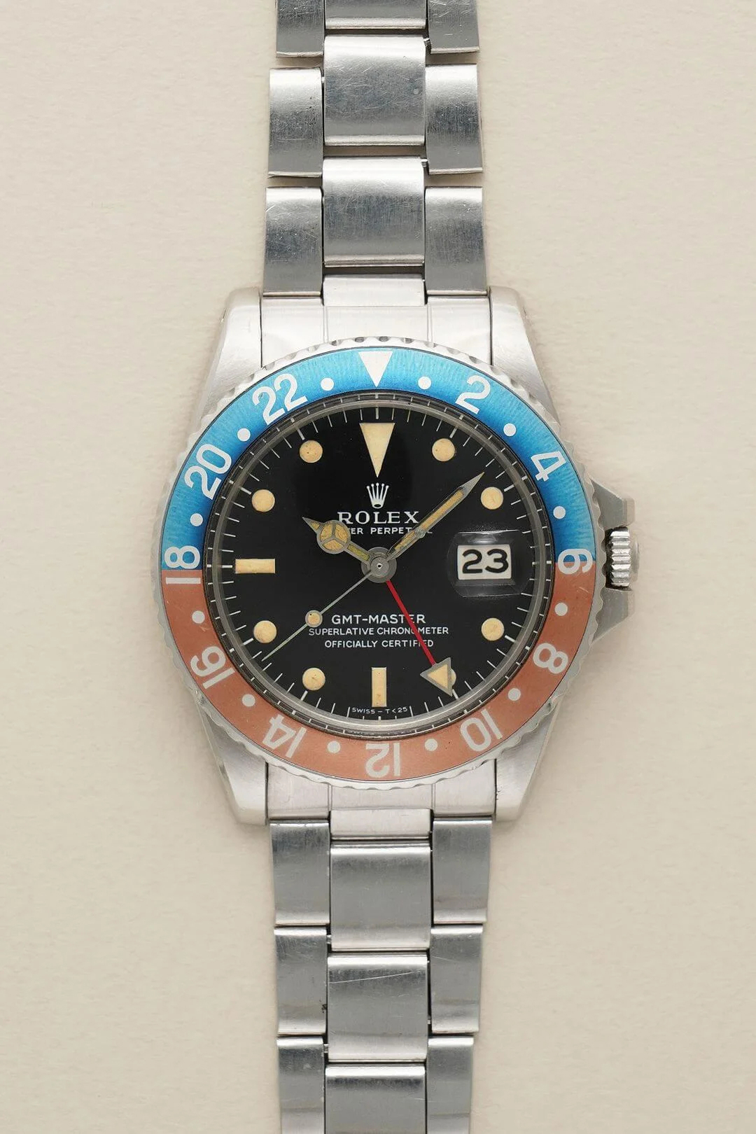 1969 ROLEX GMT MATER Ref1675 Long E Matte Dial Chronometer