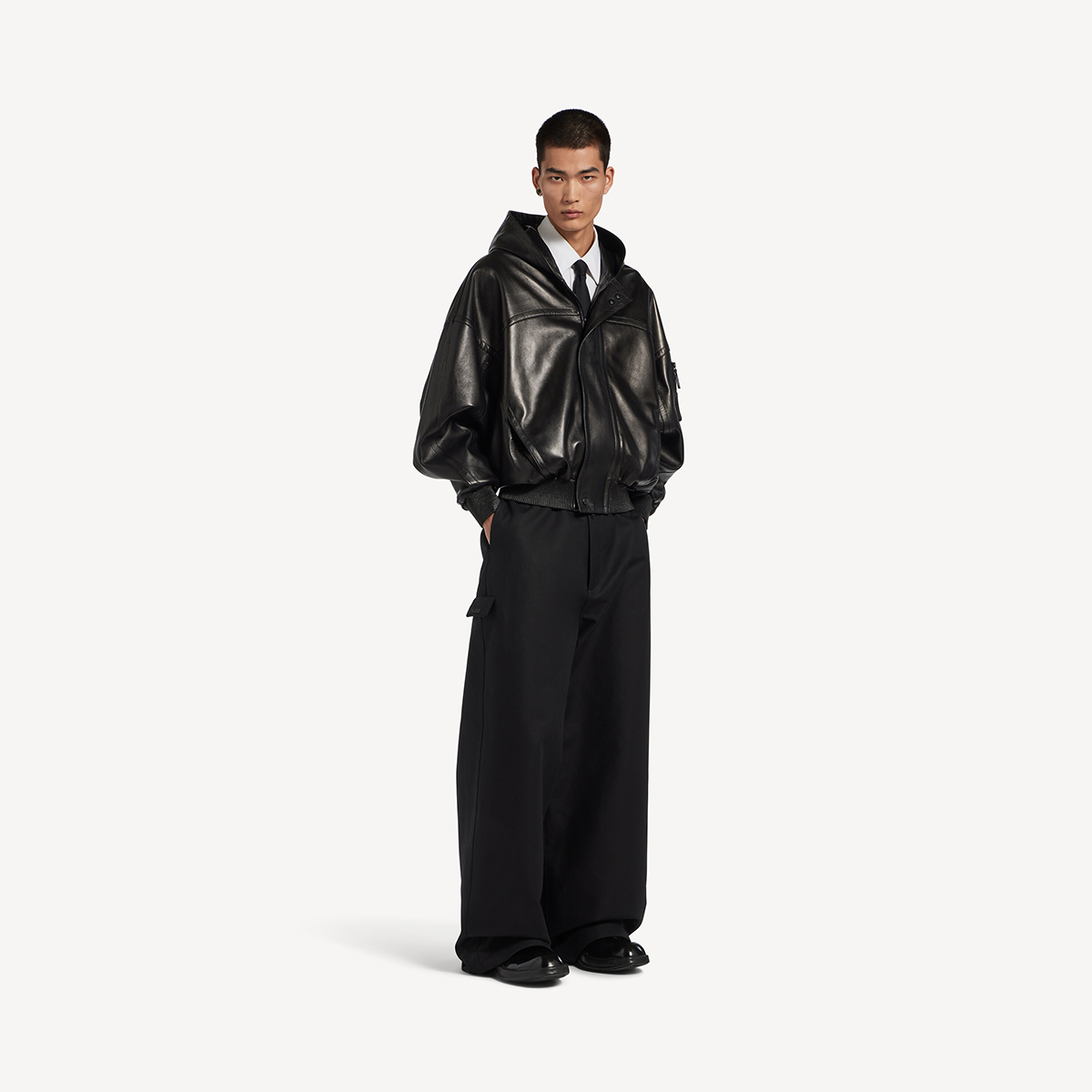 BALENCIAGA 2026 Winter Loose Fit Workwear Pants Black